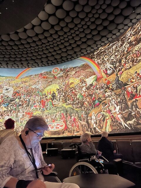 eine Bewohnerin im Panoramamuseum